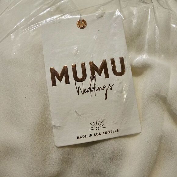 NWT Show Me Your Mumu Kendall Maxi Dress Wedding Cake Chiffon M - Picture 5 of 6